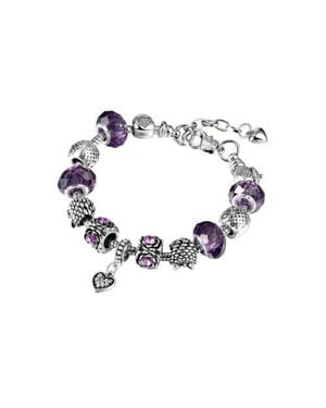 Donatello Gian Heart Charm Bracelet - Blue
