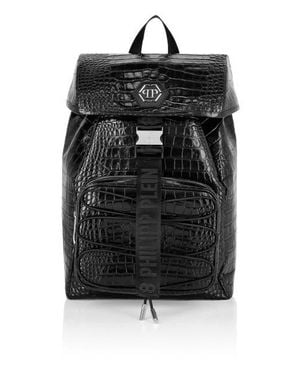 Philipp Plein Backpack Monogram - Black