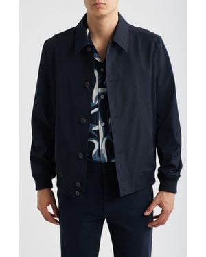 Reiss Regular Fit Bobby Bomber Jacket - Blue