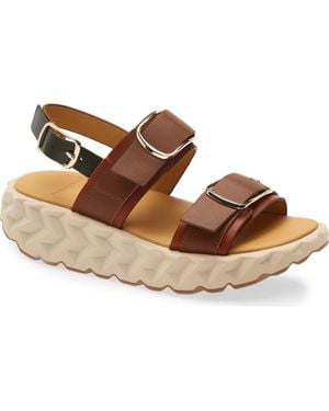 4Ccccees Jabara Slingback Platform Sandal - Brown