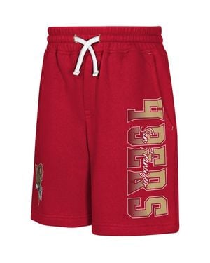 Outerstuff Youth San Francisco 49Ers Audible Fleece Shorts - Red