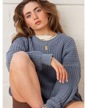 The Simple Folk The Chunky Knit Sweater - Blue