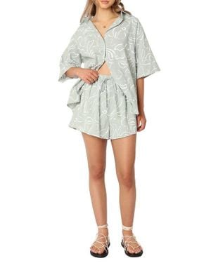 Petal & Pup Fiorelli Button-Up Shirt & Shorts - Multicolor