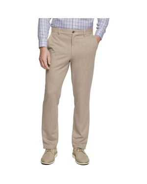 Johnston & Murphy Xc Flex Pinnacle Flat Front Dress Pants - Natural