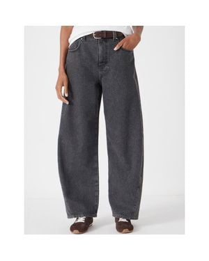 Hush Bree Horseshoe Barrel Leg Jeans - Gray