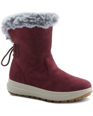 Flexus by Spring Step Snowbird Waterproof Faux Fur Boot - Red