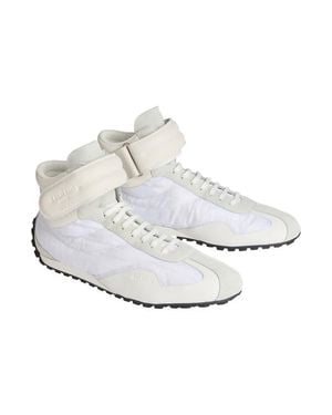 Balmain Racing Mid-Top Sneakers - White
