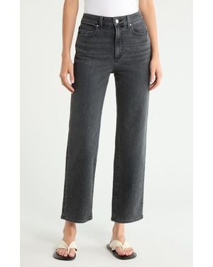 PAIGE Stevie Straight Leg Ankle Jeans - Black