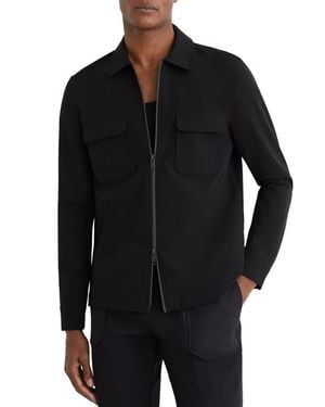 Reiss Ascend Zip-Up Shirt Jacket - Black