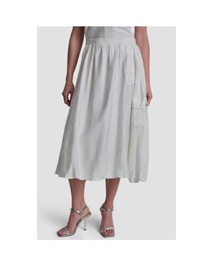 DKNY Bubble Cargo Pull On Midi Skirt - Gray