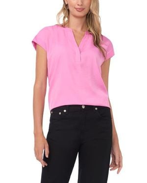 Vince Camuto V-Neck Top - Pink