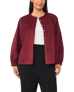 Halogen® Faux Suede Jacket - Red