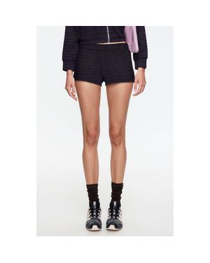 Lioness Bloom Stripe Knit Shorts - Blue