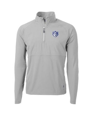 Cutter & Buck Saint Louis Billikens Adapt Eco Knit Hybrid Recycled Quarter-Zip Pullover Top - Gray