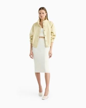 Dodiee Kate Leather Bomber - White