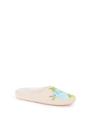 Patricia Green Embroidered Peony Slipper - Multicolor