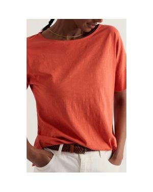 Seasalt Cornwall Bryher View Organic Cotton T-Shirt - Orange