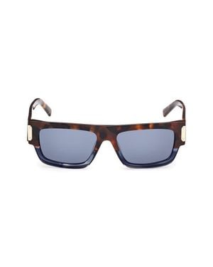 MCM 54Mm Polarized Rectangular Sunglasses - Blue