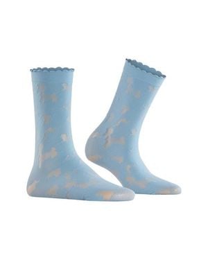 FALKE Hydrangea 20 Denier Dress Socks - Blue