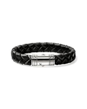 John Hardy Leather & Sterling Bracelet - Black