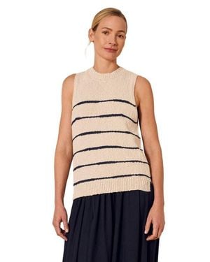 Celtic & Co. Drop Stitch Knitted Vest Top - Blue