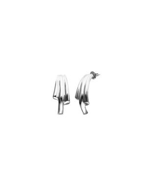 Uno De 50 Sterling Plated Three-Tube Earrings - Blue