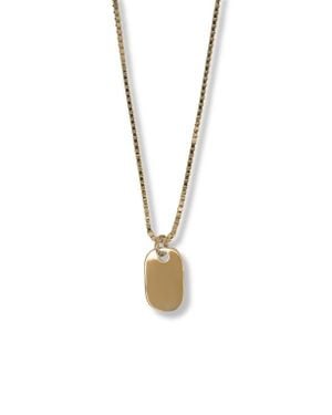 Argento Vivo Sterling Silver Tag Necklace - Metallic