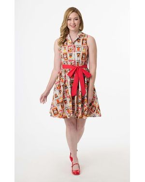 Smak Parlour Sleeveless Flare Dress - Red