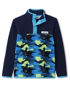 Lands' End Kids Fleece Quarter Zip - Blue