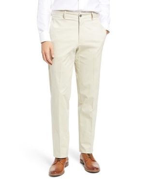 Berle Charleston Khakis Pleated Chino Pants - Natural