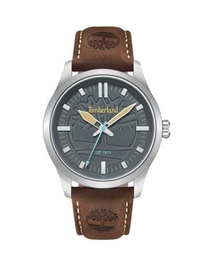 Timberland Rambush Leather Strap Watch, 42Mm - Metallic