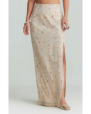 holiCHIC Isha Maxi Skirt - White
