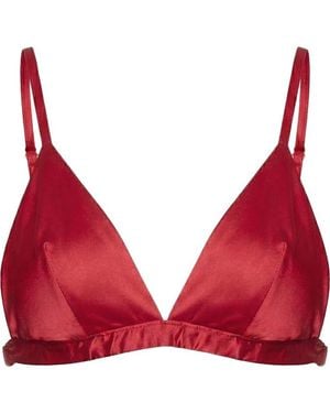 Mers Silk Silky Bra - Red