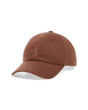 Ruslan Baginskiy Hand Embroidered Cotton Twill Baseball Cap - Brown