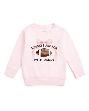 Sweet Wink Sundays Are For Football With Daddy Sweatshirt - Pink