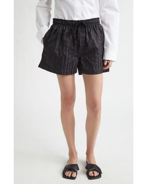 Setchu Rain Stripe Swim Shorts - Black