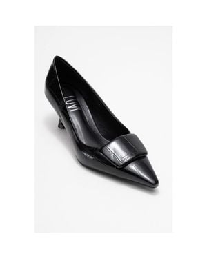 Prologue Shoes Marcia Buckle Pointed Toe Pump - Black