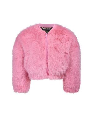 ROCK YOUR KID Kids' Faux Fur Bomber Jacket - Pink