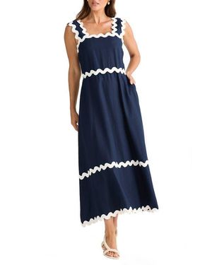 Brave+True Marlo Rickrack Sundress - Blue