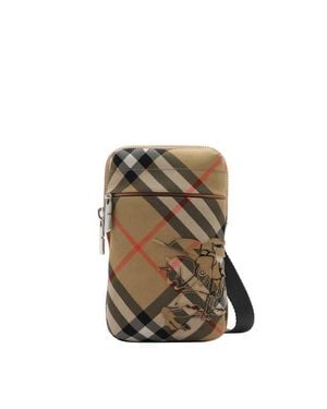 Burberry Check Phone Bag - Green