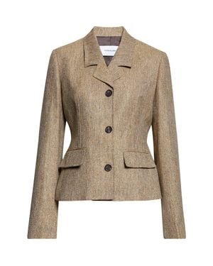 Ferragamo Single Breasted Linen Jacket - Green