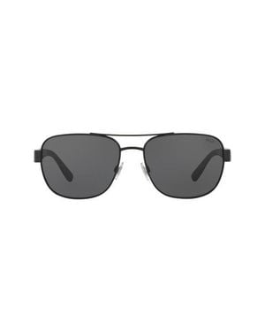 Polo Ralph Lauren 60Mm Aviator Sunglasses - Gray