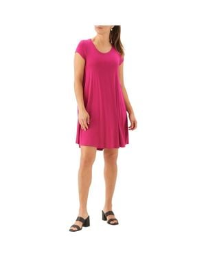 Karen Kane Maggie Cap Sleeve Trapeze Dress - Red