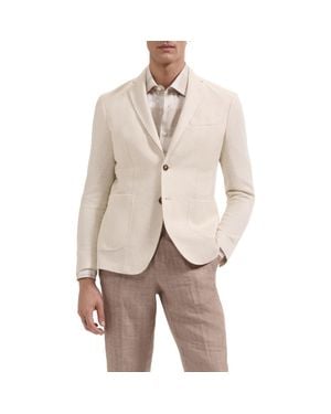 Bugatchi Tan Herringbone Knit Sport Coat - Natural