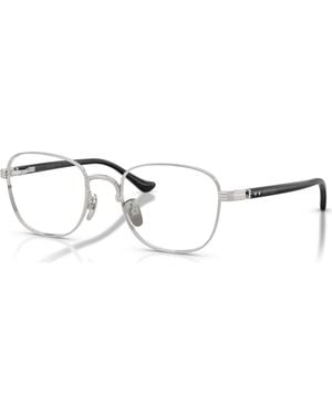 Ferrari 54Mm Rectangle Optical Glasses - Metallic