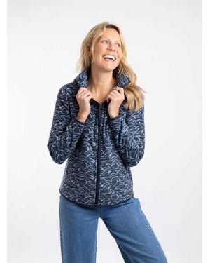 Weird Fish Rochelle Full Zip Microfleece Jacket - Blue