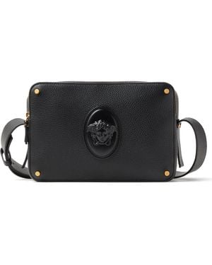 Versace Lou Leather Crossbody Bag - Black