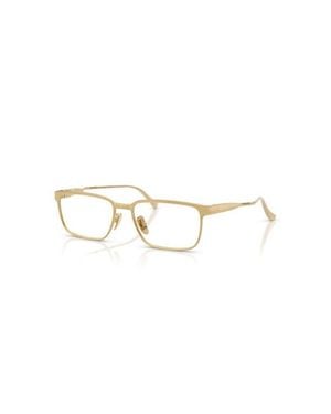 Ferrari 55Mm Rectangle Optical Glasses - Metallic