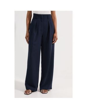 Karen Millen High Waist Wide Leg Pants - Blue