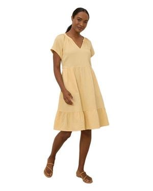 Pact Organic Cotton Coastal Double Gauze Breezy Dress - Natural